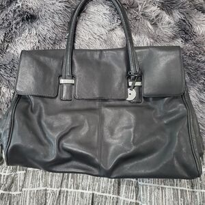Knomo London Elegant Black Leather Handbag